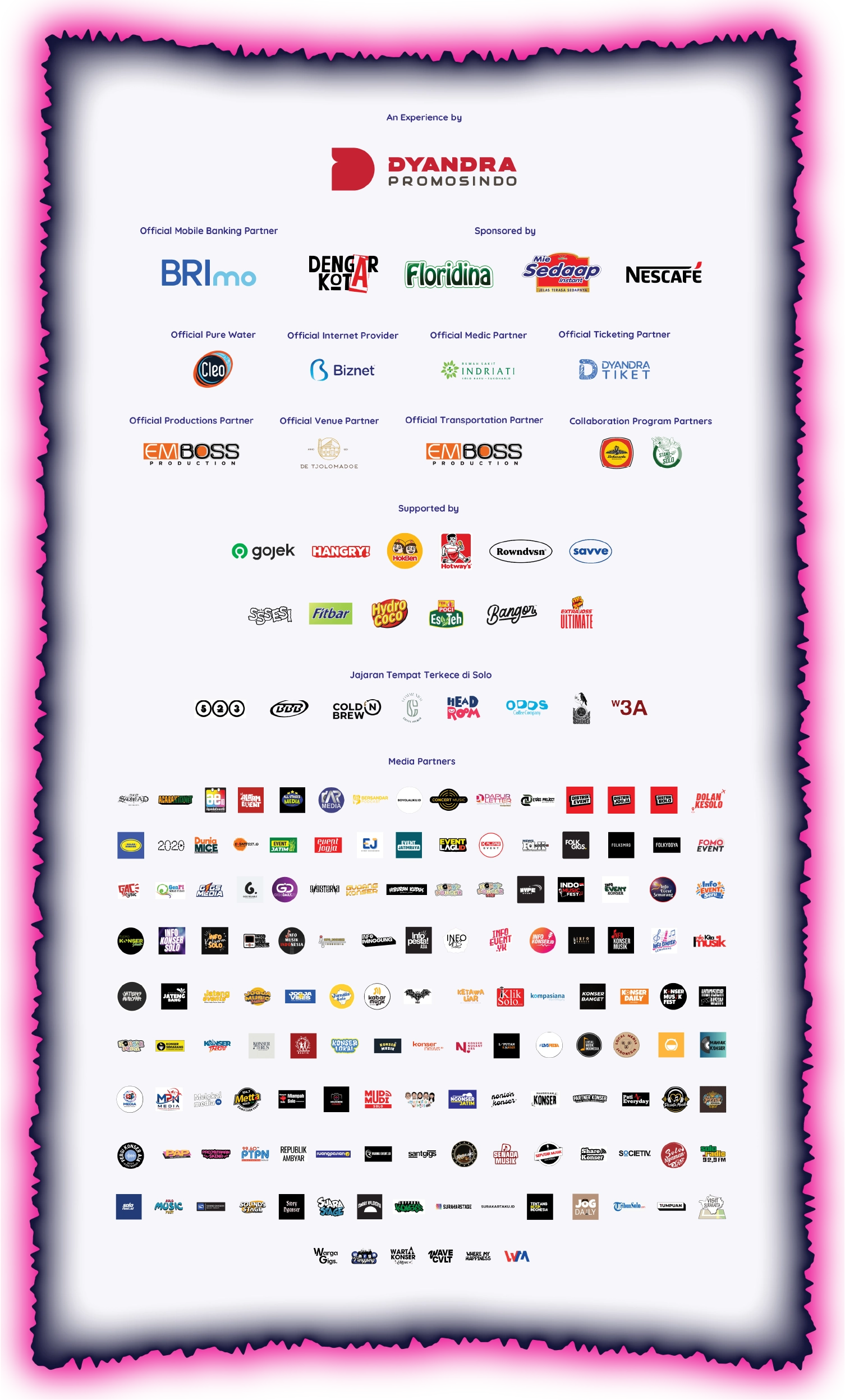Kami segenap tim yang punya hajat mengucapkan terima kasih sedalam lautan - Sponsor dan Media Partner Projek-D Vol. 5
